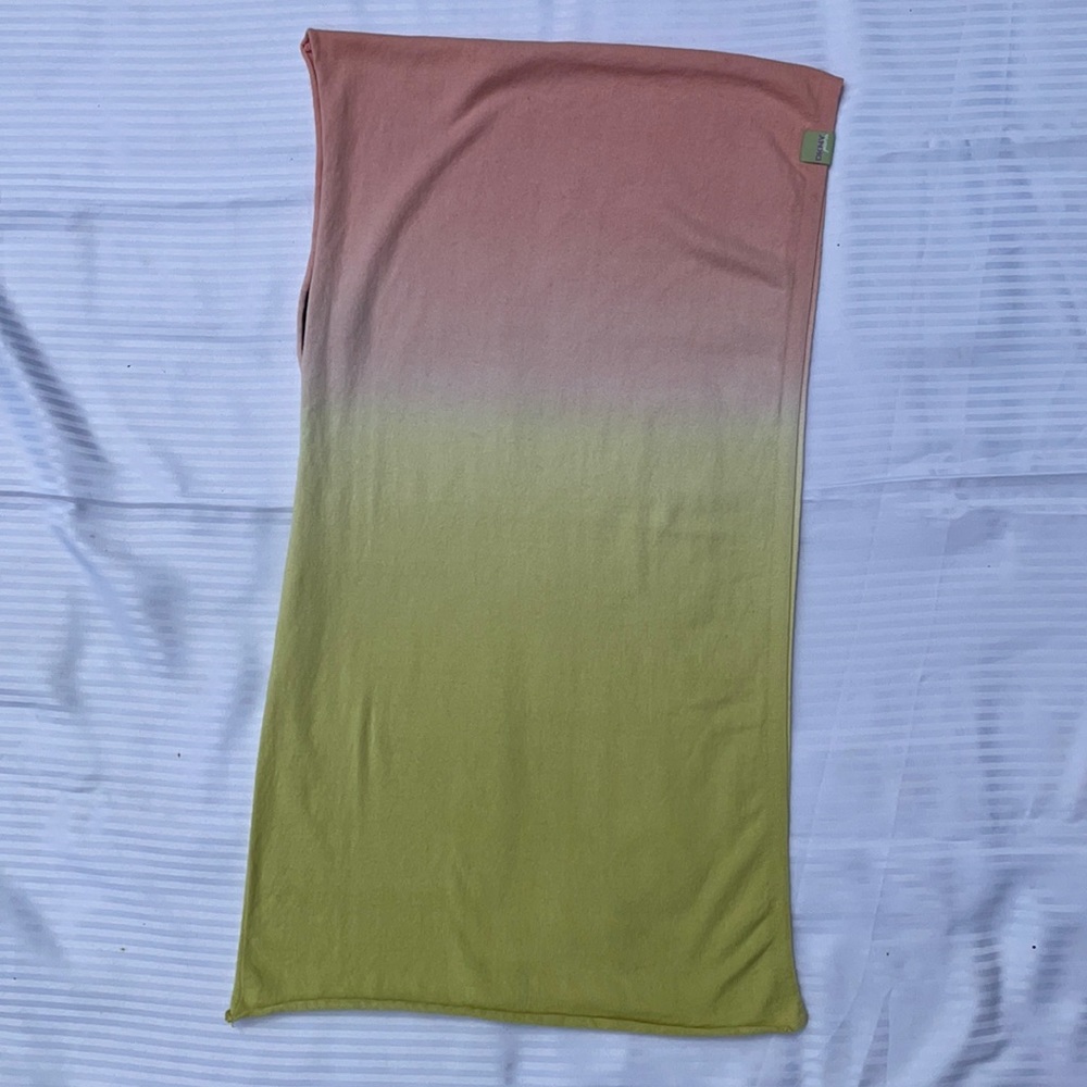 DKNY jeans pink green ombré scarf poncho